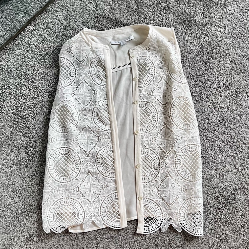 Beautiful Dvf Button Down Blouse - image 7